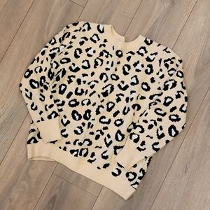 Open Back Cheetah Sweater